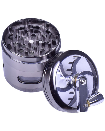 The Cracker - Four Piece Hand Cranked Grinder w/ Window