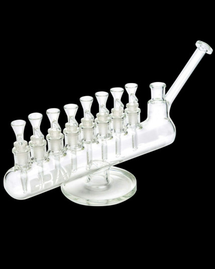 Grav® - Clear Menorah Bong Water pipe Scientific grade Glass!!!