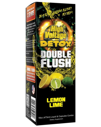 High Voltage Double Flush Detox Drink - 16OZ - Lemon Lime