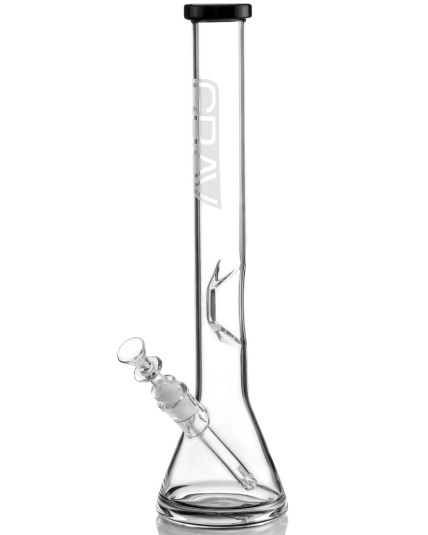 Grav® - Large Black Accent 16" Beaker Base Water Pipe