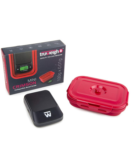 Truweigh Mini Crimson Collapsible Bowl 100G X 0.01G - Black/Red Bowl