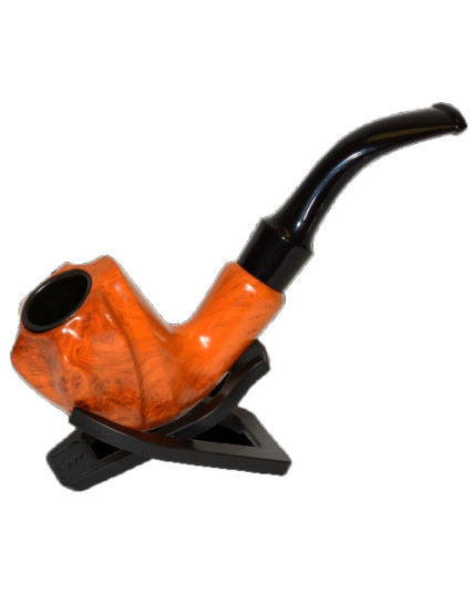 6" Walnut Finish Smooth Wooden Sherlock Pipe