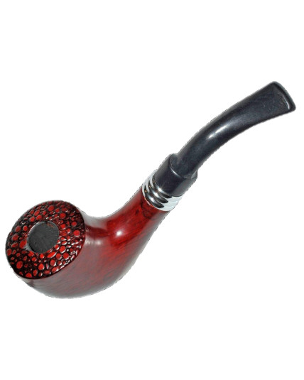 6" Dark And Smooth Wooden pipe With Case