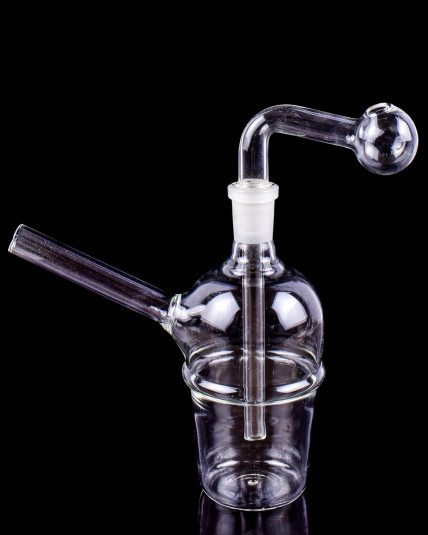 Coffee Cup Shape Oil Rig w/ Oil Burner Pipe