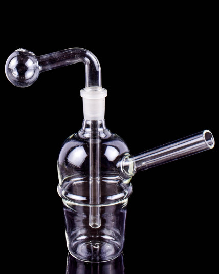 Coffee Cup Shape Oil Rig w/ Oil Burner Pipe