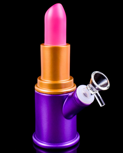 Cute Lipstick Mini Bong - Pink