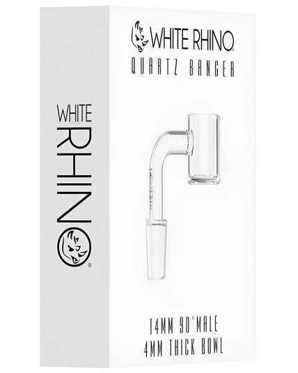 White Rhino - 4mm Quartz Banger - 14M 90 Degree