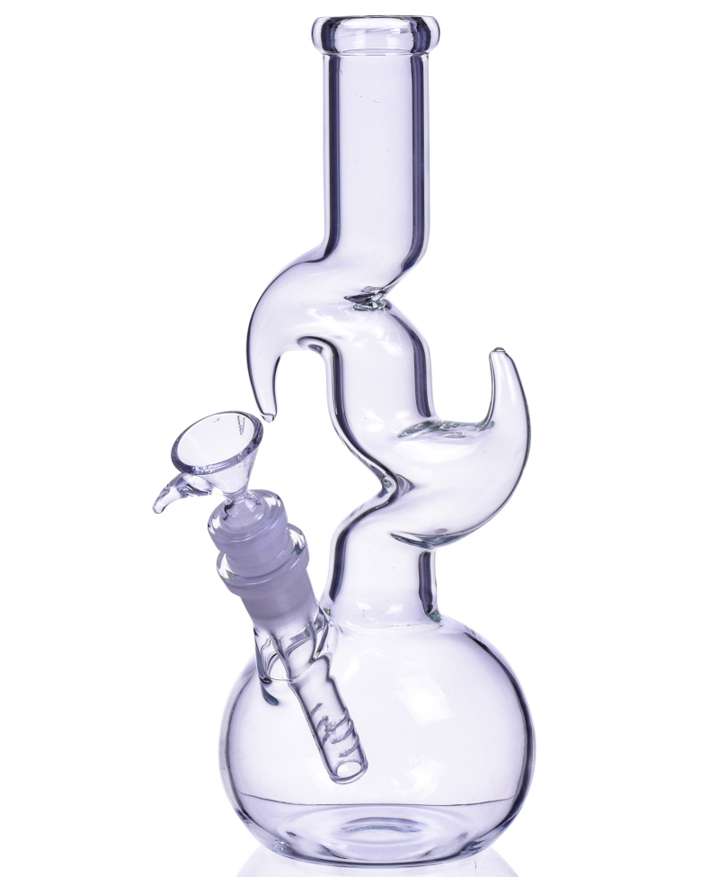 Angled Neck Inline Dual Chamber Recycler 8 Smoke Water Pipe