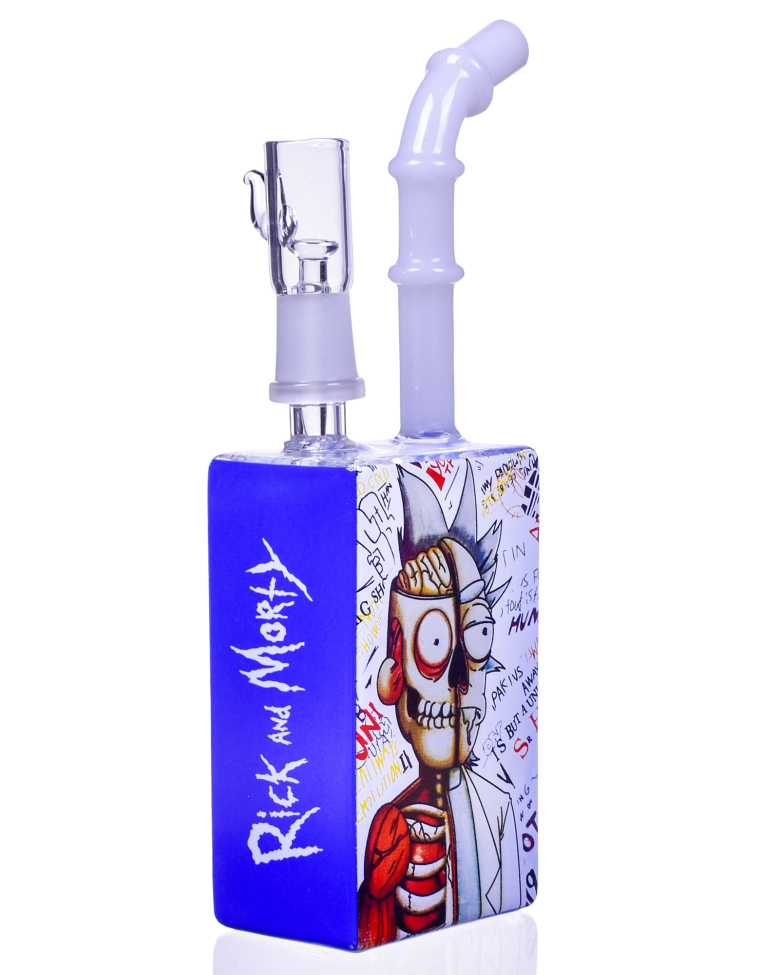 The Brainiac 8' Rick and Morty Juice Box Dab Rig Assorted Characters  -SmokeDay