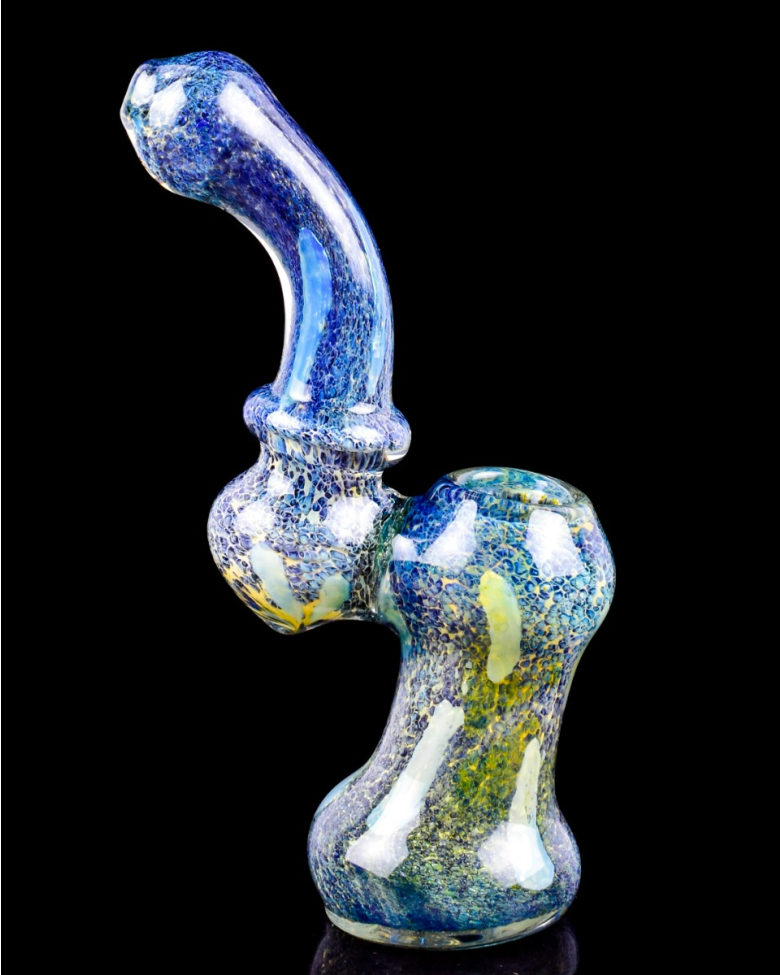 Fritted Glass Wizard - 6 Bubble Trap Fritted Sherlock Bubbler -SmokeDay