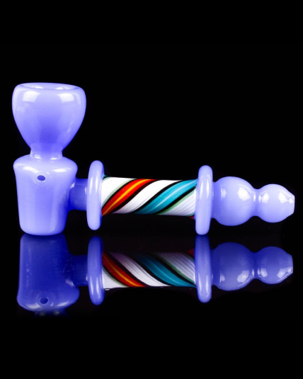4" Lavender Twist Smoking Glass Pipe 