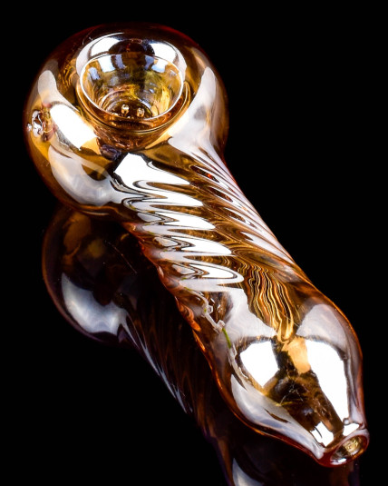 Quantum Spiral Electro Plated Helix Glass Hand Pipe