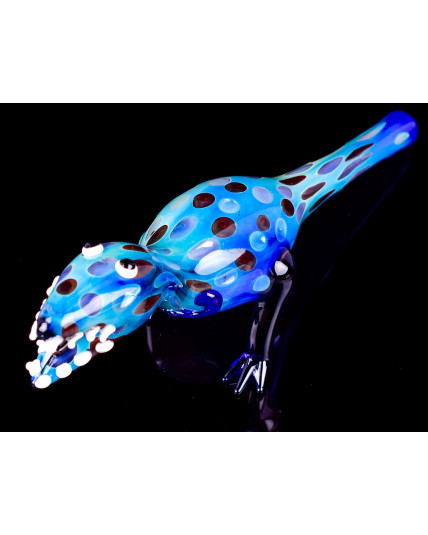 9" Dinosaur Animal Spoon Smoking Glass Hand Pipe - Ocean Blue