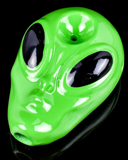Exo-Smoke - Green Alien Ceramic Pipe