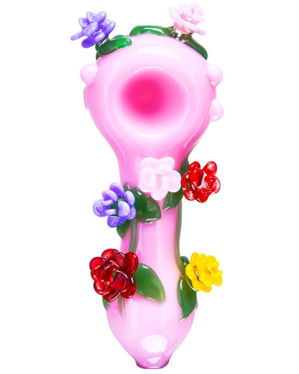 Want Be Yours - 5" Roses Glass Hand Pipe