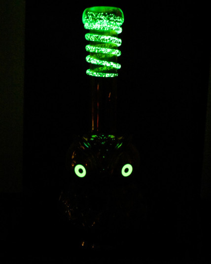 Nocturnal Hoot - 12" Glow In The Dark Owl Bong