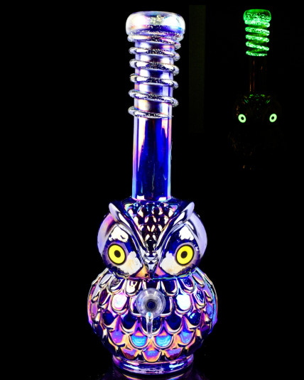 Nocturnal Hoot - 12" Glow In The Dark Owl Bong