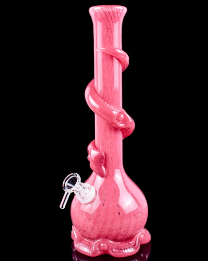 Floral Elegance - 12" Flower Vase Wire Wrapped Round Base Bong