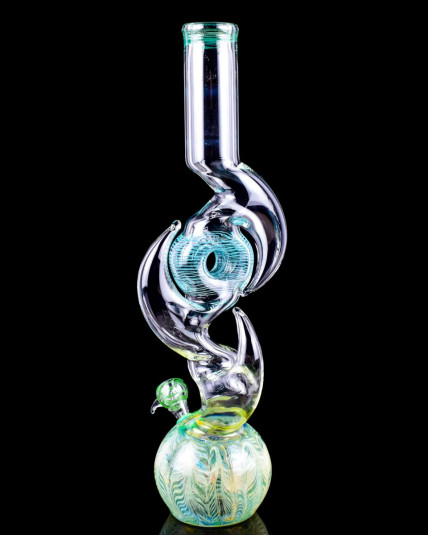 16" The Milky Way Double Horned Thick Glass Zong Bong