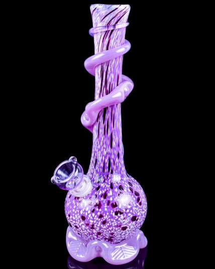 The Splendid - 12" Dual Frit Wire Wrap Vase Bong - Mermaid Purple