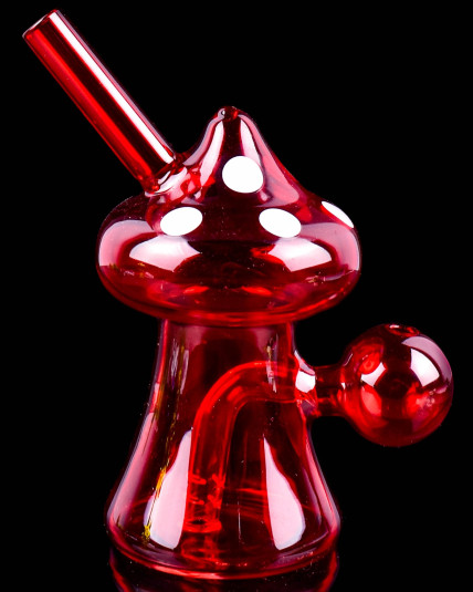 Wonderland Mushroom Dab Rig Bong Oil Burner - Ruby