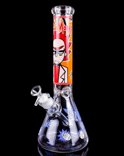14" Rick and Morty Beaker Bong Glow In The Dark - Orange