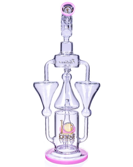 Chamber's of Smoke - Lookah® - 17" Alien 5-Arm Tree Perc Bong- Milky Pink