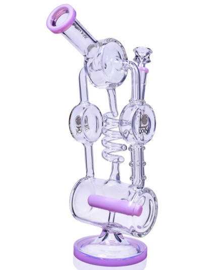The Maze - Lookah® - 13" Spiral Coil Perc Recycler Bong - Pink