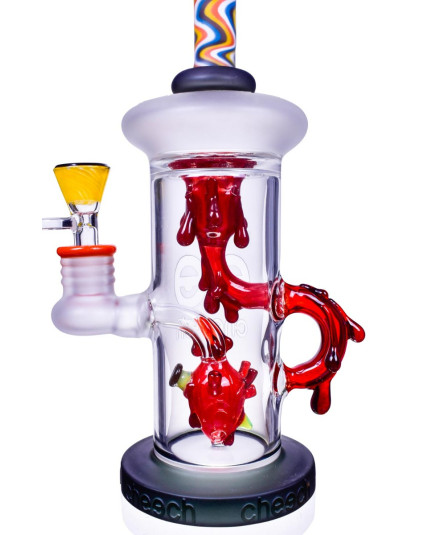 Wounded Heart - Cheech™ - 12" Heart Dripping Eye Bong - Red