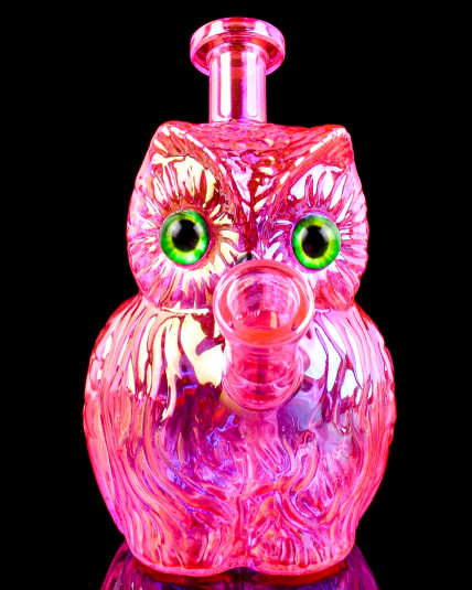 Baby Owl Bong/Dab Rig - Iridescent Pink