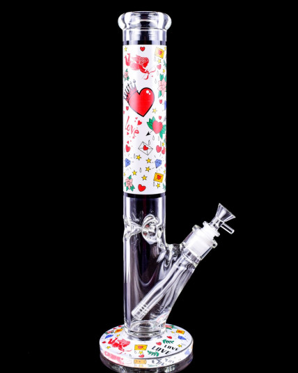 Love Goddess - 16" Straight Tube Heart Bong
