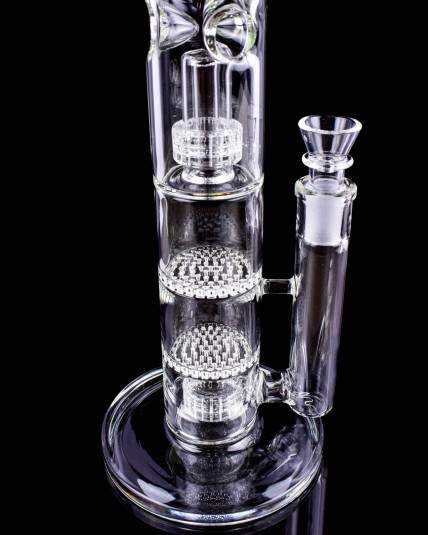Atomic Glass - 14" Quad Perc Straight Bong