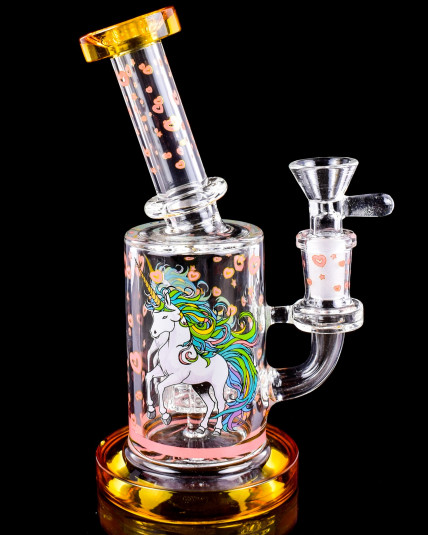 Cosmic Unicorn Tilted Neck Mini Bong