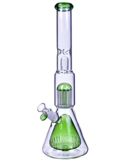 Hydro Haven - 18" Double Matrix With Tree Perc Beaker Bong