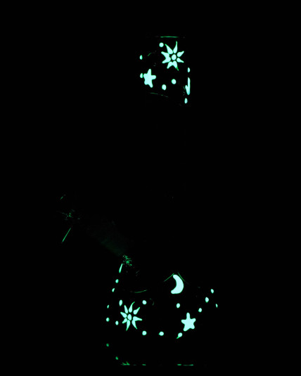 Celestial Moon & Stars Glow Beaker Bong