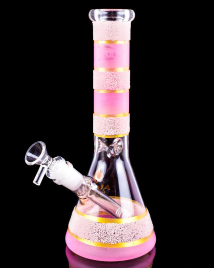 Cotton Candy - 10" Dual Frosted Color Beaker Bong - Pink