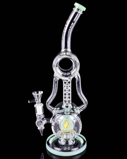 Atomic Glass - 14" Helix Recycler Bong
