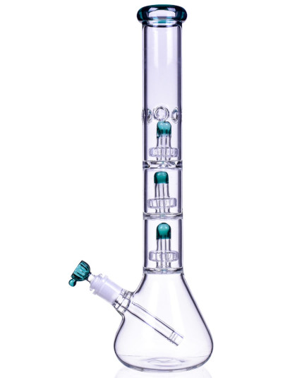 Bong Tower - 18" Triple Showerhead Perc Bong