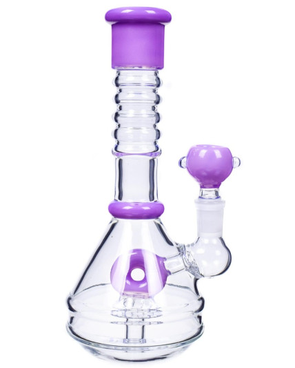 8" Donut to Sprinkler Perc Girly Bong - Purple
