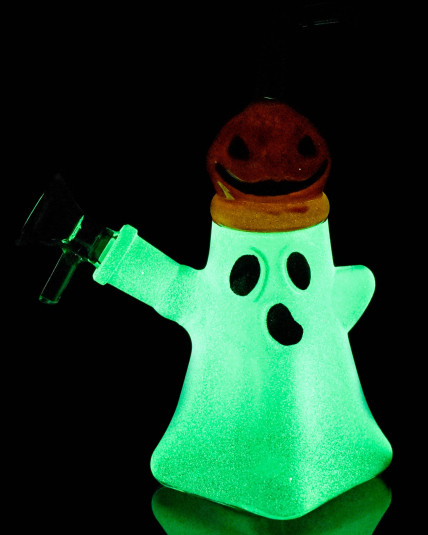 Ghostface Pumpkin Halloween Glow In The Dark Bong