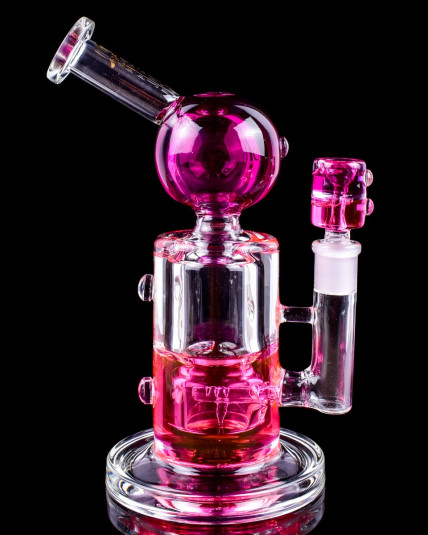 Subzero Scarlet - Clover Glass - Inline Perc Glycerin Bong