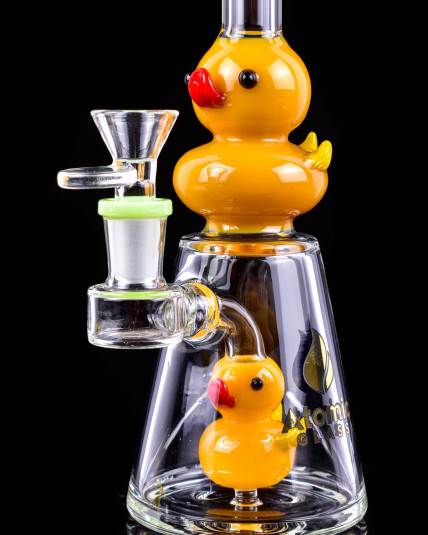 Atomic Glass - Double Daisy Duck Bong