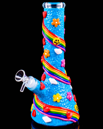 Rainbow Giggles Beaker Bong