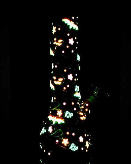 Creepy Halloween Carnival Glow In The Dark Beaker Bong