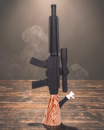 24″ Thick Glass Rifle Beaker Bong “Countertop Cannon”