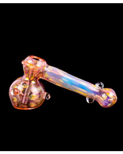 6" Golden Fumed Hammer Bubbler - Gold Fumed