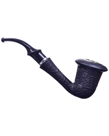 6" Churchwarden Bent End Pipe - Black Saxophone