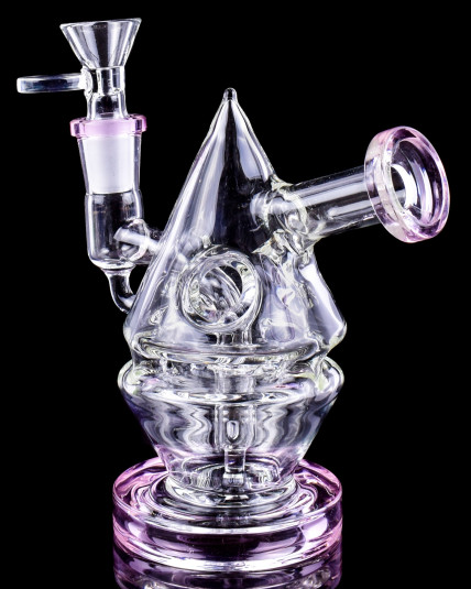 Mini Mystic - Fabb Egg Pyramid Perc Bong - Pink