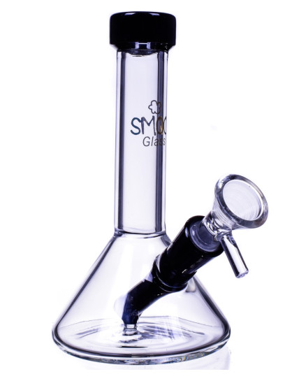 Smoq Glass Mini Beaker Bong - Black