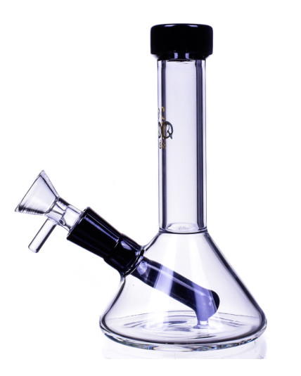 Smoq Glass Mini Beaker Bong - Black